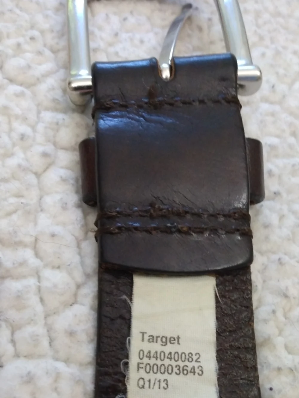100% Genuine Leather XL Target Men's Belt (Dark Brown)  Made in the USA